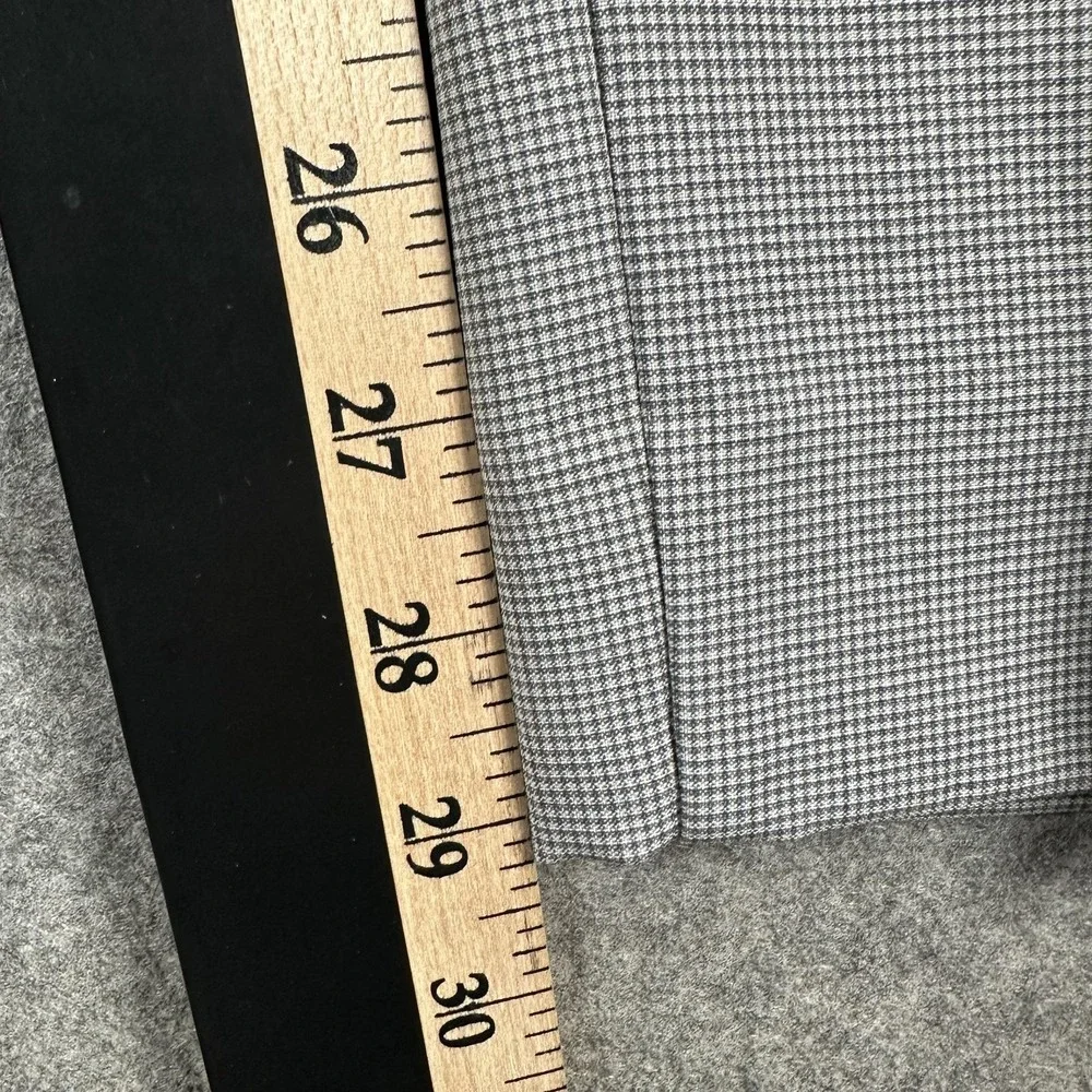 Banana‎ Republic Dress Pants Mens 35x30 Gray Wool Modern Slim Fit Nanotex Check
